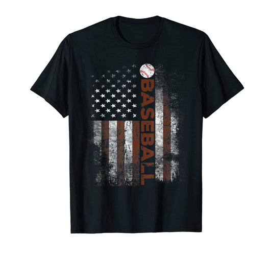American Flag Baseball Team Gift T-Shirt - Streetwear Style Men Women - T-Shirt, Sweatshirt, Hoodie