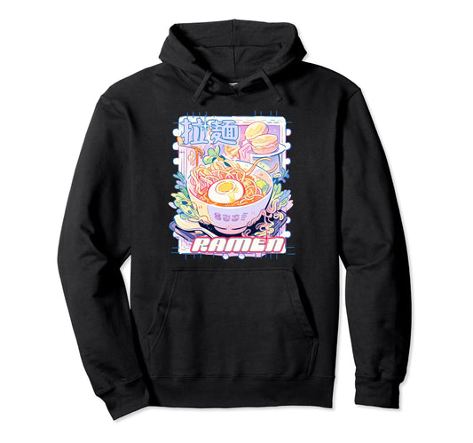 Anime Ramen Y2K Aesthetic 2000S Kawaii Hoodie - Minimalist Print Unisex - T-Shirt, Sweatshirt, Hoodie