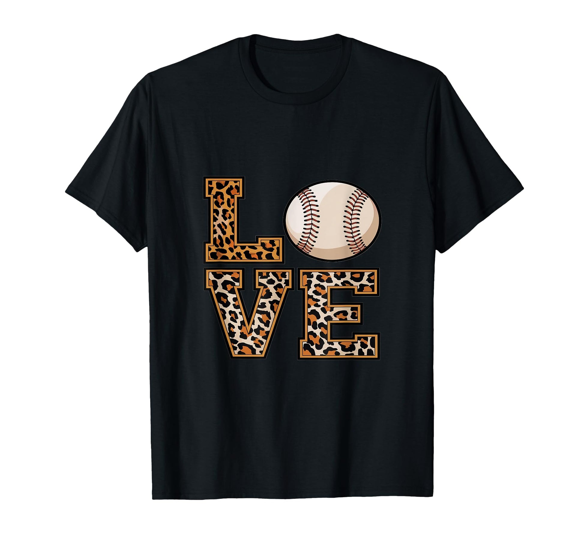 Love Baseball Leopard Baseball T-Shirt - Trendy Graphic Men Women - T-Shirt, Sweatshirt, Hoodie