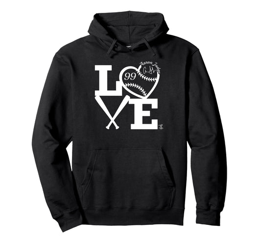 Aaron Judge Love Baseball Hoodie - Graphic Print Unisex - T-Shirt, Sweatshirt, Hoodie