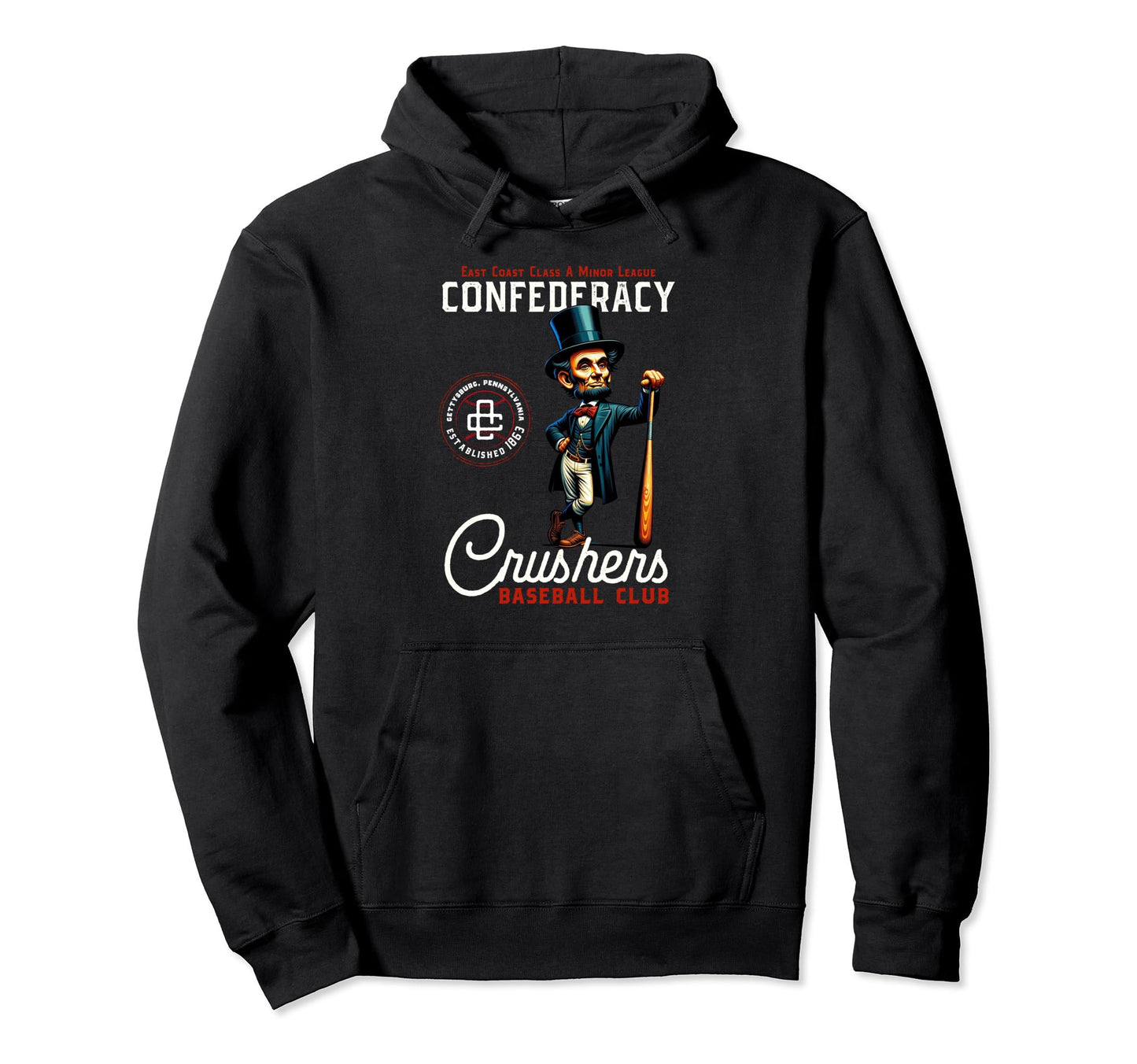 Confederacy Crushers Minor League Hoodie - Casual Everyday Wear for Adults - T-Shirt, Sweatshirt, Hoodie