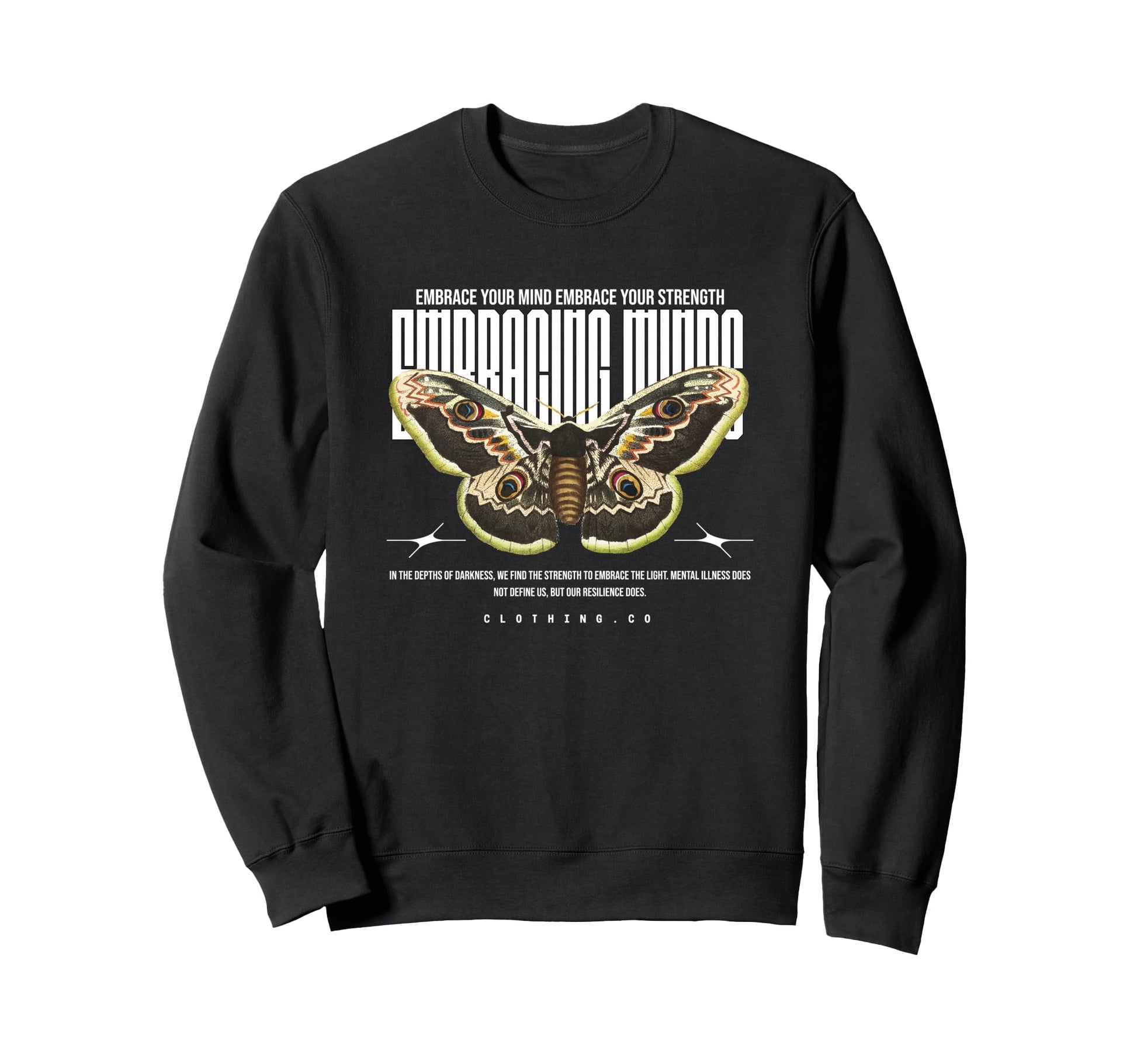 Butterfly Embracing Wings Y2K Grunge Sweatshirt - Streetwear Style Unisex - T-Shirt, Sweatshirt, Hoodie