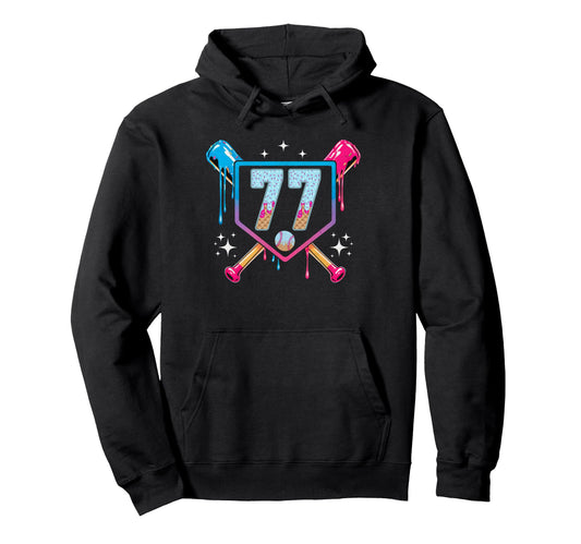 Baseball 76 Year Old Ice Cream Drip 8Th Hoodie - Novelty Apparel Men Women - T-Shirt, Sweatshirt, Hoodie