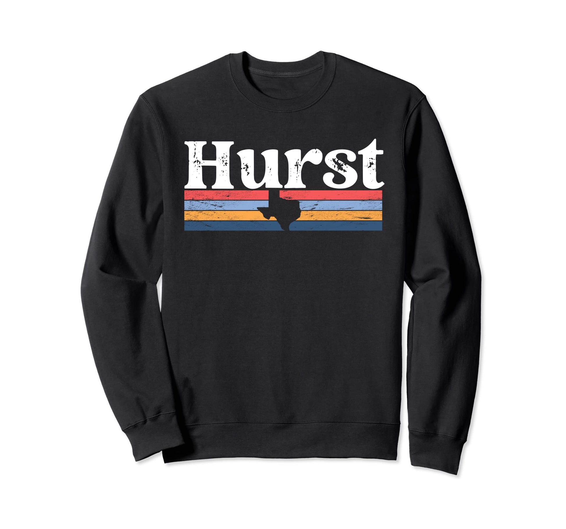 Hurst Texas Tx Stripes State 70S Sweatshirt - Streetwear Style Men Women - T-Shirt, Sweatshirt, Hoodie