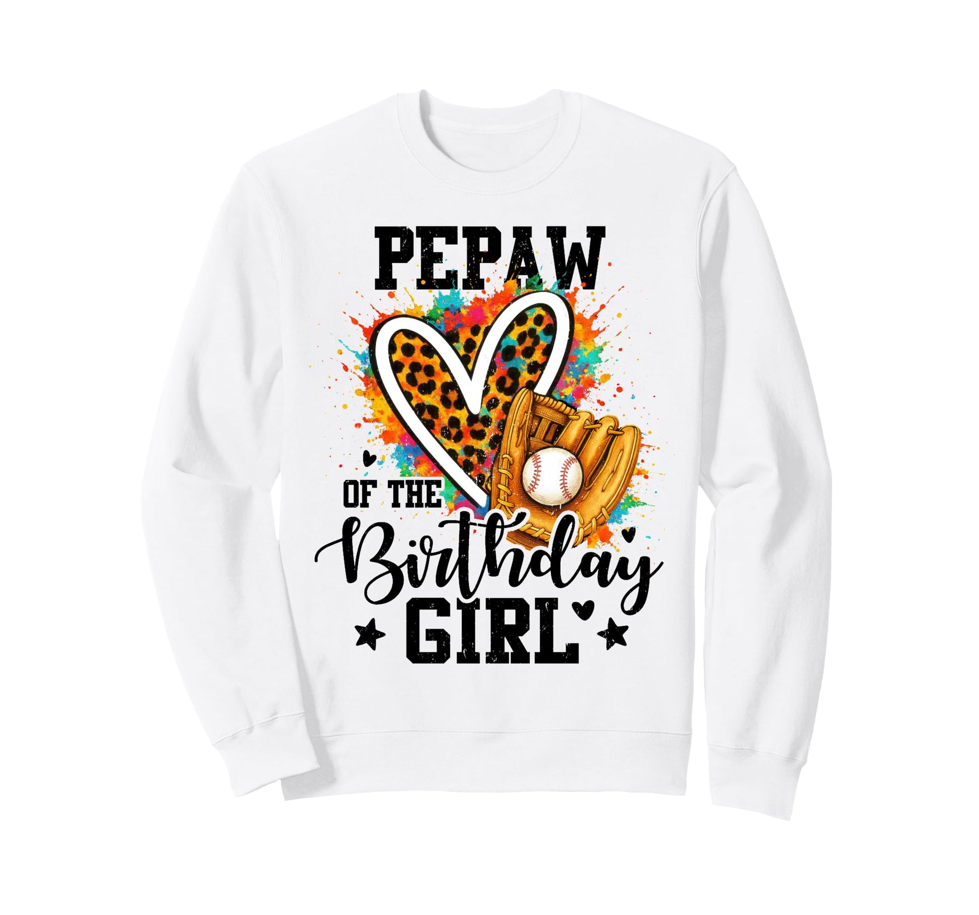 Pepaw Birthday Baseball Colorful Sweatshirt - Minimalist Print for Adults - T-Shirt, Sweatshirt, Hoodie