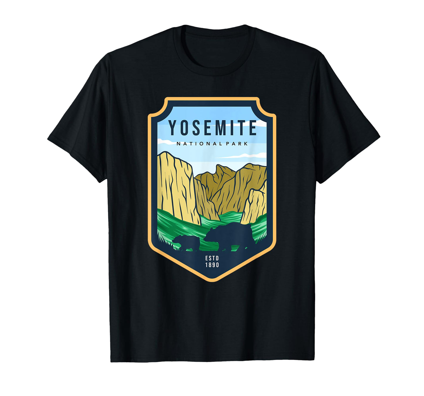 Yosemite National Park Usa Bears T-Shirt - Trendy Graphic Unisex - T-Shirt, Sweatshirt, Hoodie
