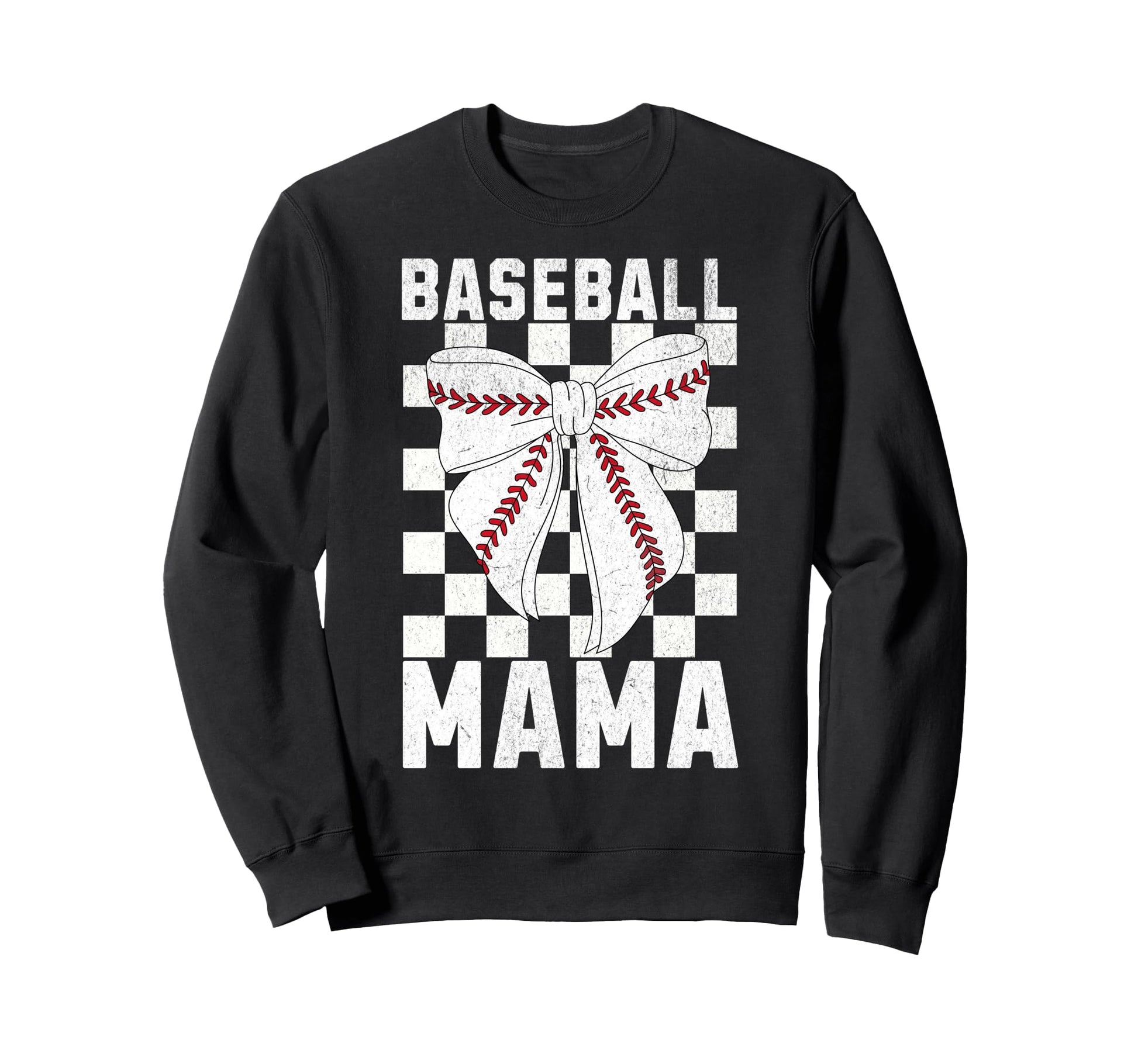 Baseball Mama Mom Coquette Bow Baseball Sweatshirt - Trendy Graphic Unisex - T-Shirt, Sweatshirt, Hoodie