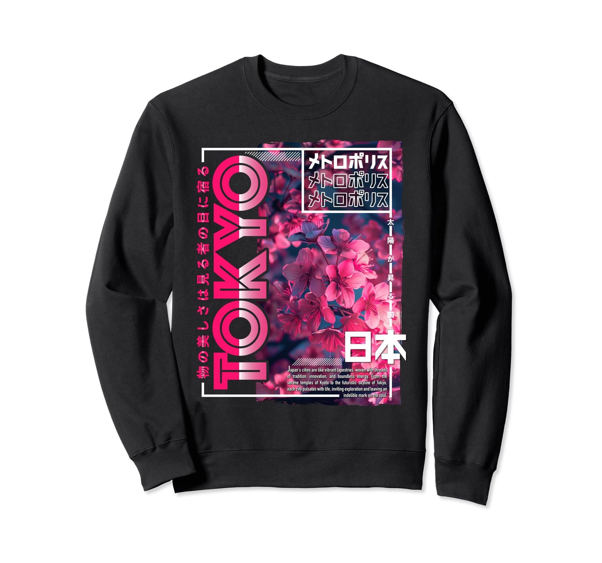 Tokyo City 80S Synthwave Sweatshirt - Casual Everyday Wear Men Women - T-Shirt, Sweatshirt, Hoodie
