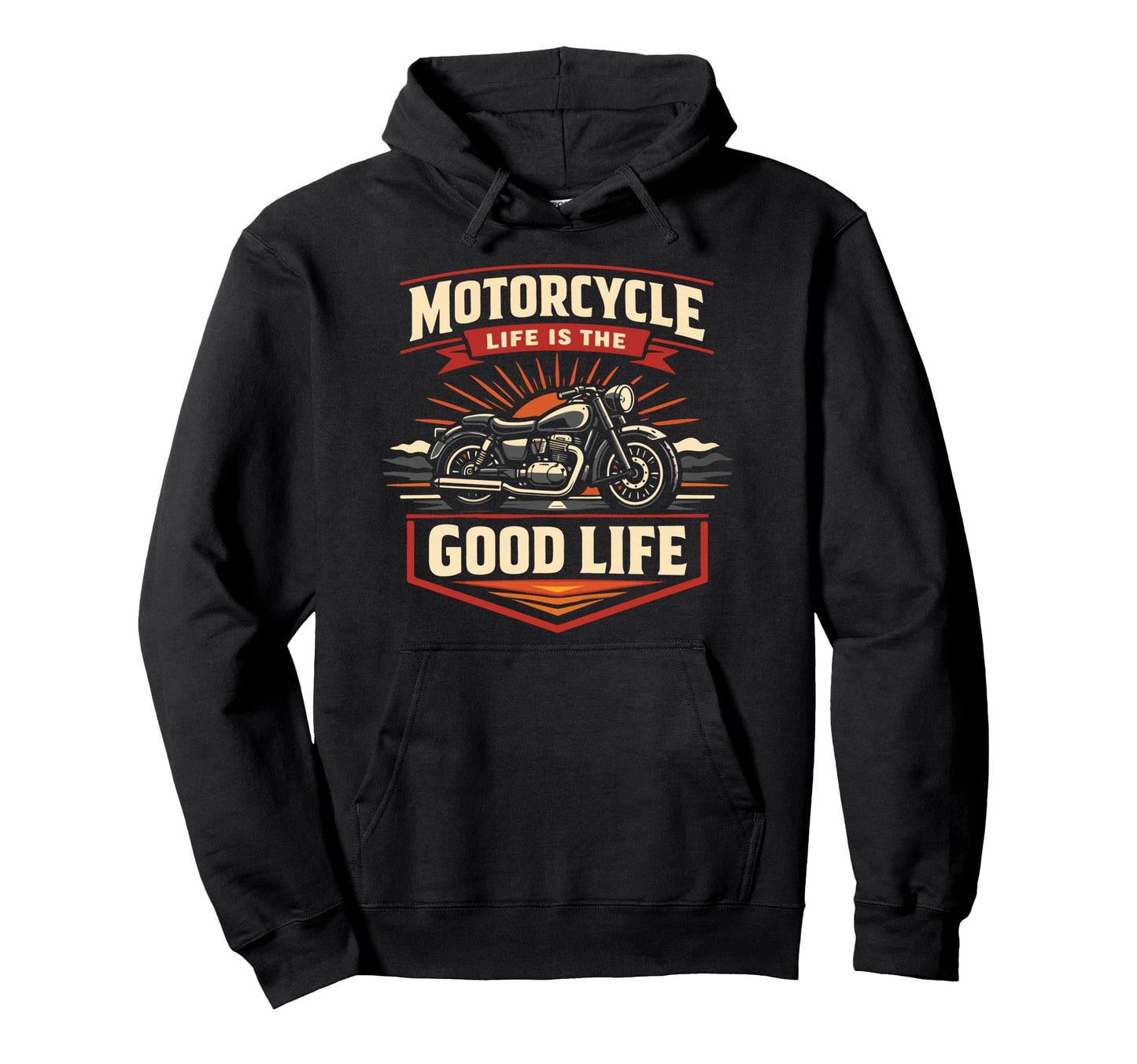 Motorcycle Biker Motorcycle Life Is Hoodie - Casual Everyday Wear Men Women - T-Shirt, Sweatshirt, Hoodie