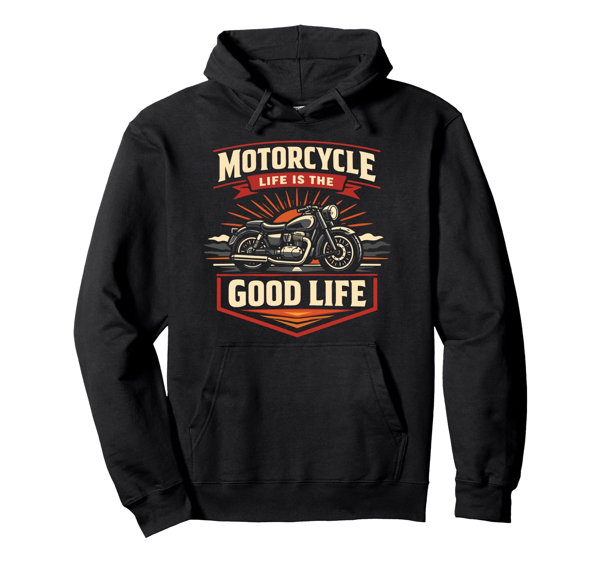Motorcycle Biker Motorcycle Life Is Hoodie - Casual Everyday Wear Men Women - T-Shirt, Sweatshirt, Hoodie