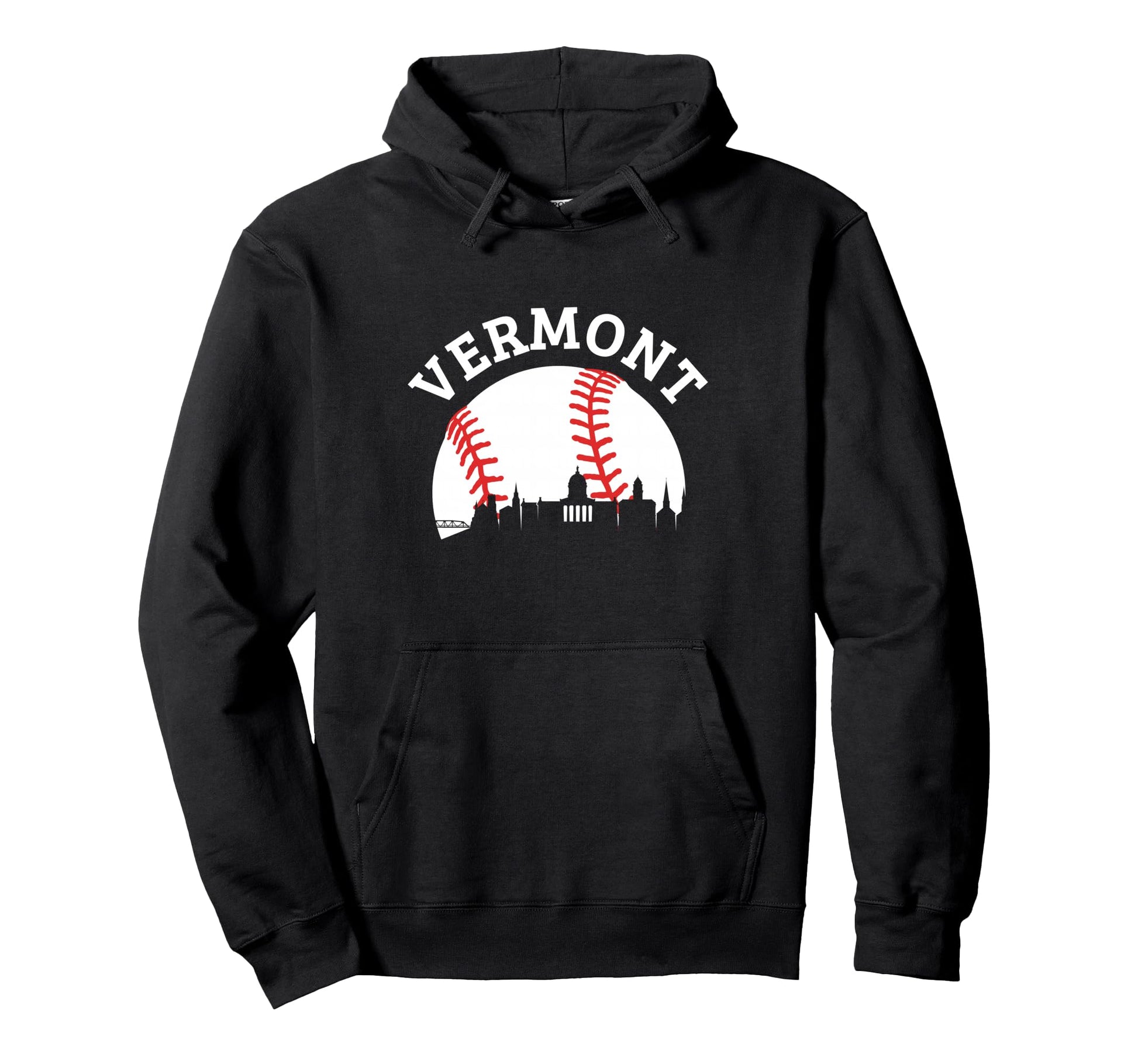 Vermont Baseball State Pride Hoodie - Custom Art Print for Adults - T-Shirt, Sweatshirt, Hoodie
