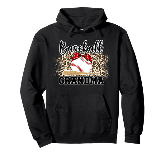 Baseball Grandma Baseball Player Hoodie - Unique Graphic Men Women - T-Shirt, Sweatshirt, Hoodie