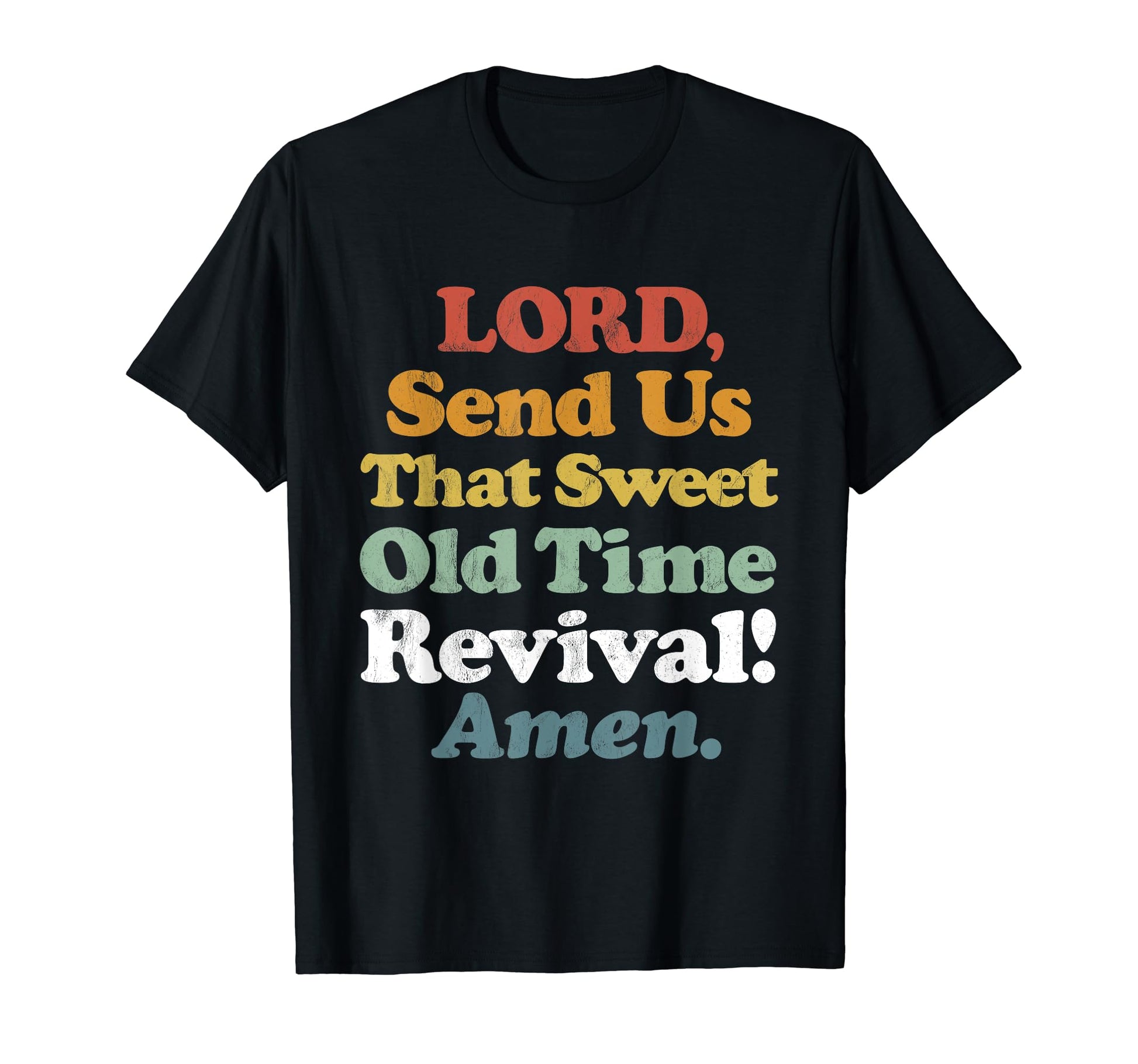 Christian Revival Grunge Striped T-Shirt - Fun Novelty Design Men Women - T-Shirt, Sweatshirt, Hoodie
