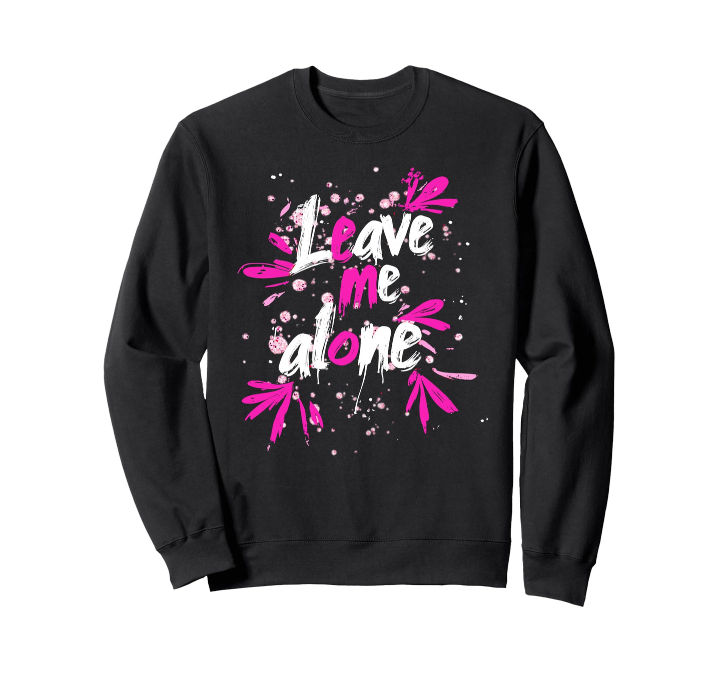 Leave Me Alone Y2K Emo Aesthetic Gothic Sweatshirt - Unique Graphic Unisex - T-Shirt, Sweatshirt, Hoodie