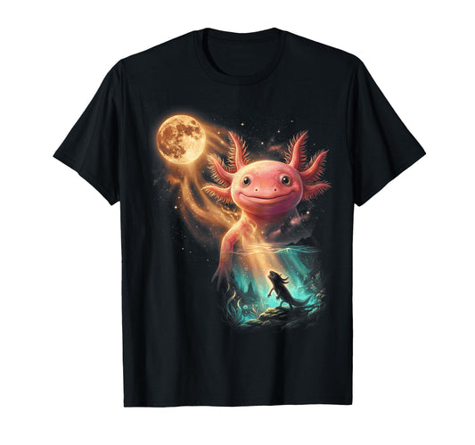 90S Axolotl Celestial Moon Y2K T-Shirt - Fun Novelty Design Unisex - T-Shirt, Sweatshirt, Hoodie