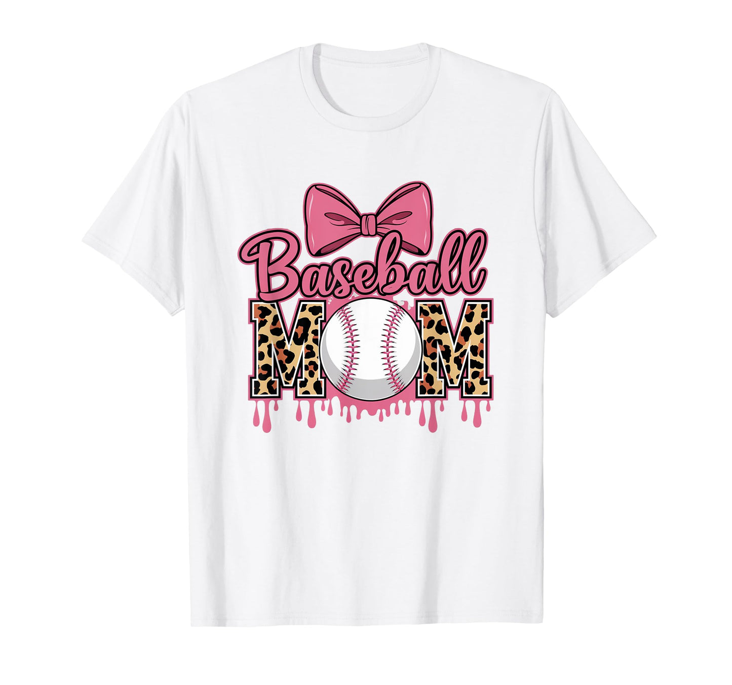 Baseball Mom Baseball Drip Coquette Bow T-Shirt - Unique Graphic Unisex - T-Shirt, Sweatshirt, Hoodie