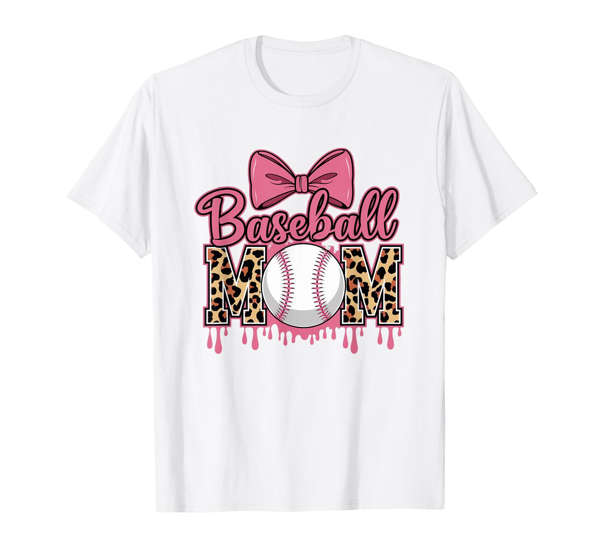 Baseball Mom Baseball Drip Coquette Bow T-Shirt - Unique Graphic Unisex - T-Shirt, Sweatshirt, Hoodie