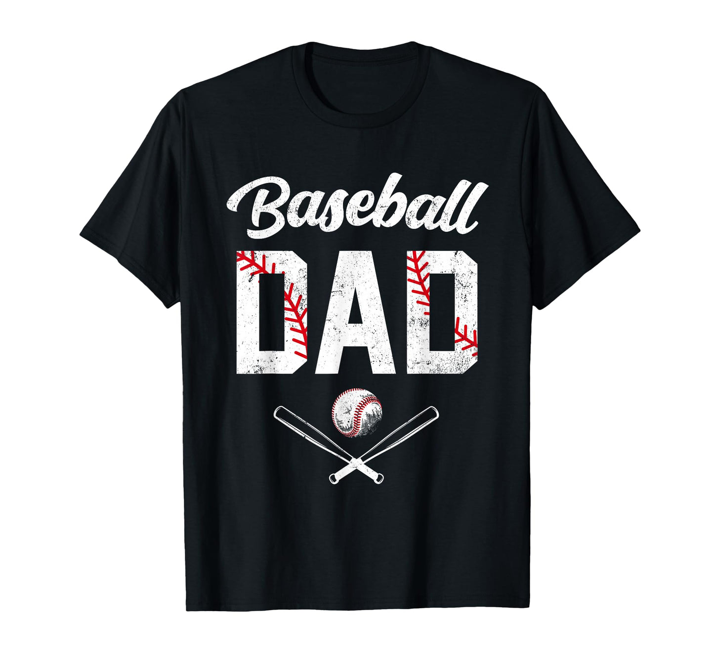 Baseball Dad Happy Fathers Day T-Shirt - Custom Art Print for Adults - T-Shirt, Sweatshirt, Hoodie