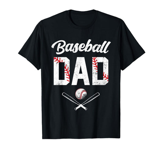 Baseball Dad Happy Fathers Day T-Shirt - Custom Art Print for Adults - T-Shirt, Sweatshirt, Hoodie