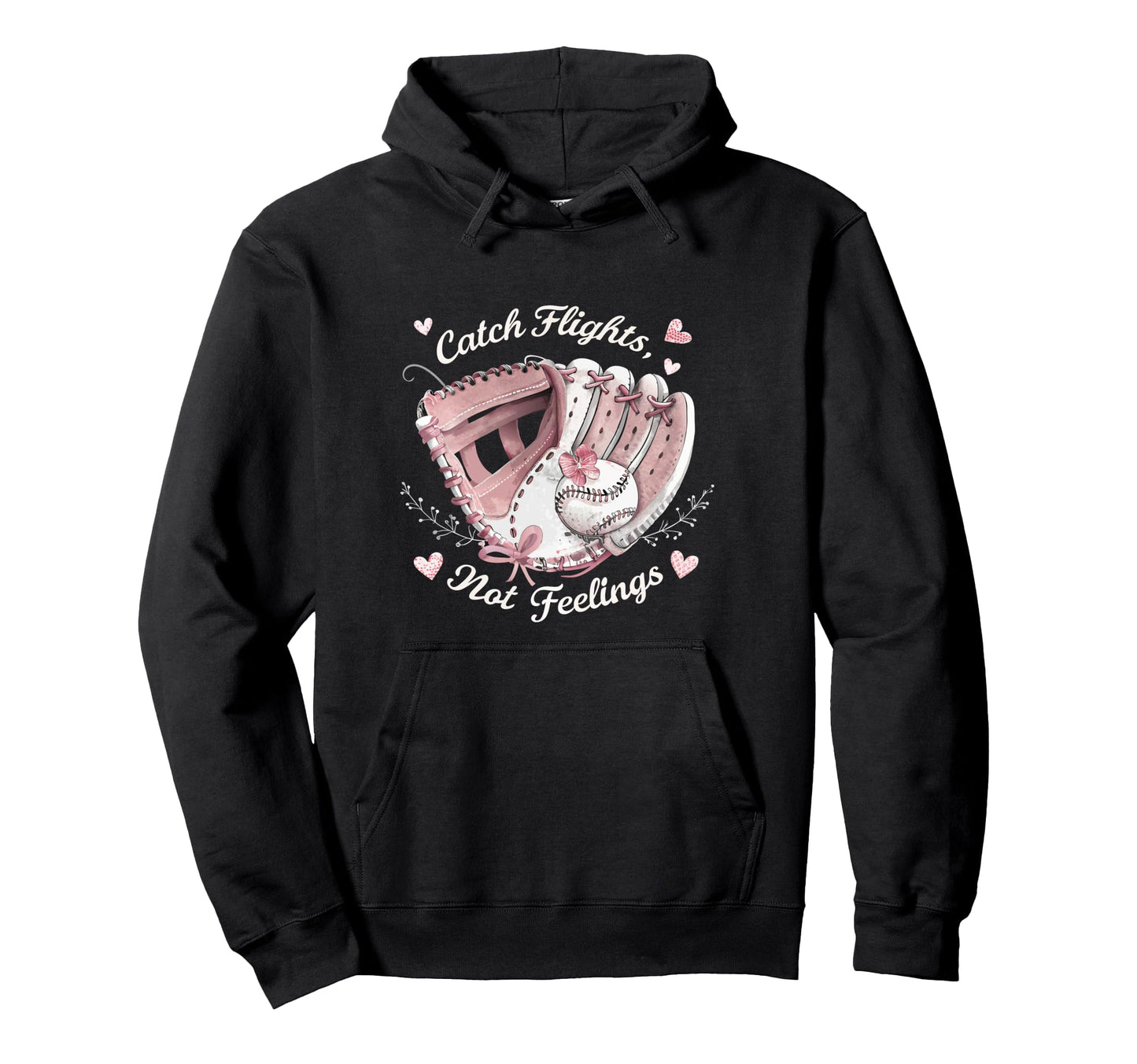 Catch Flights Baseball Sister Coquette Hoodie - Unique Graphic Unisex - T-Shirt, Sweatshirt, Hoodie