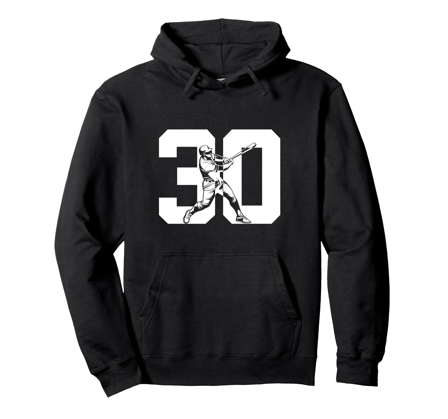 Number 30 Years Baseball 30Th Birthday Hoodie - Unique Graphic for Adults - T-Shirt, Sweatshirt, Hoodie