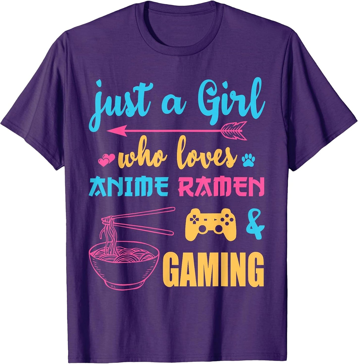 Anime Ramen And Gaming Girls Apparel - Adult & Kids T-Shirts, Sweatshirts & Hoodies apparel design preview 1