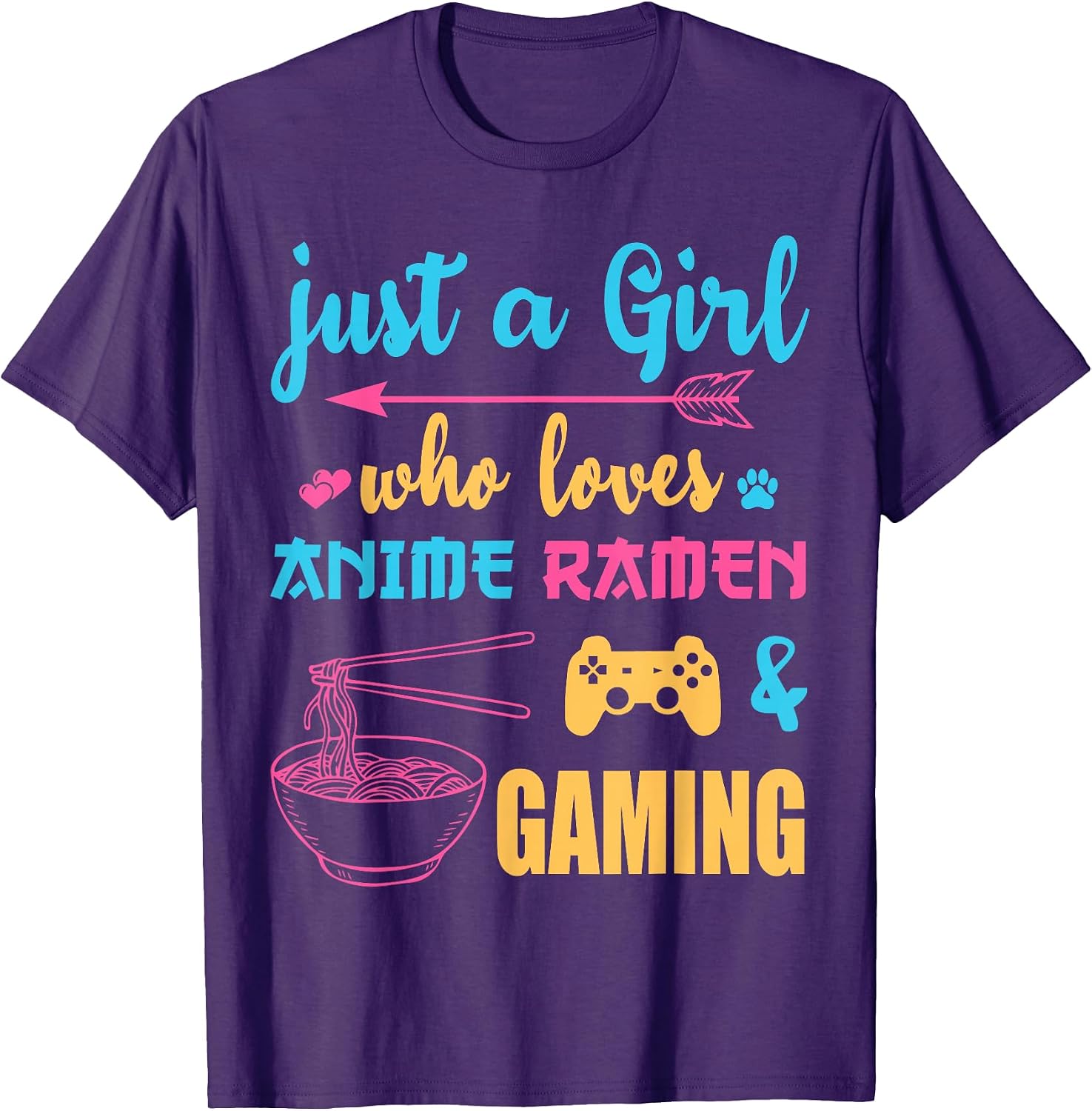 Anime Ramen And Gaming Girls Apparel - Adult & Kids T-Shirts, Sweatshirts & Hoodies apparel design preview 1