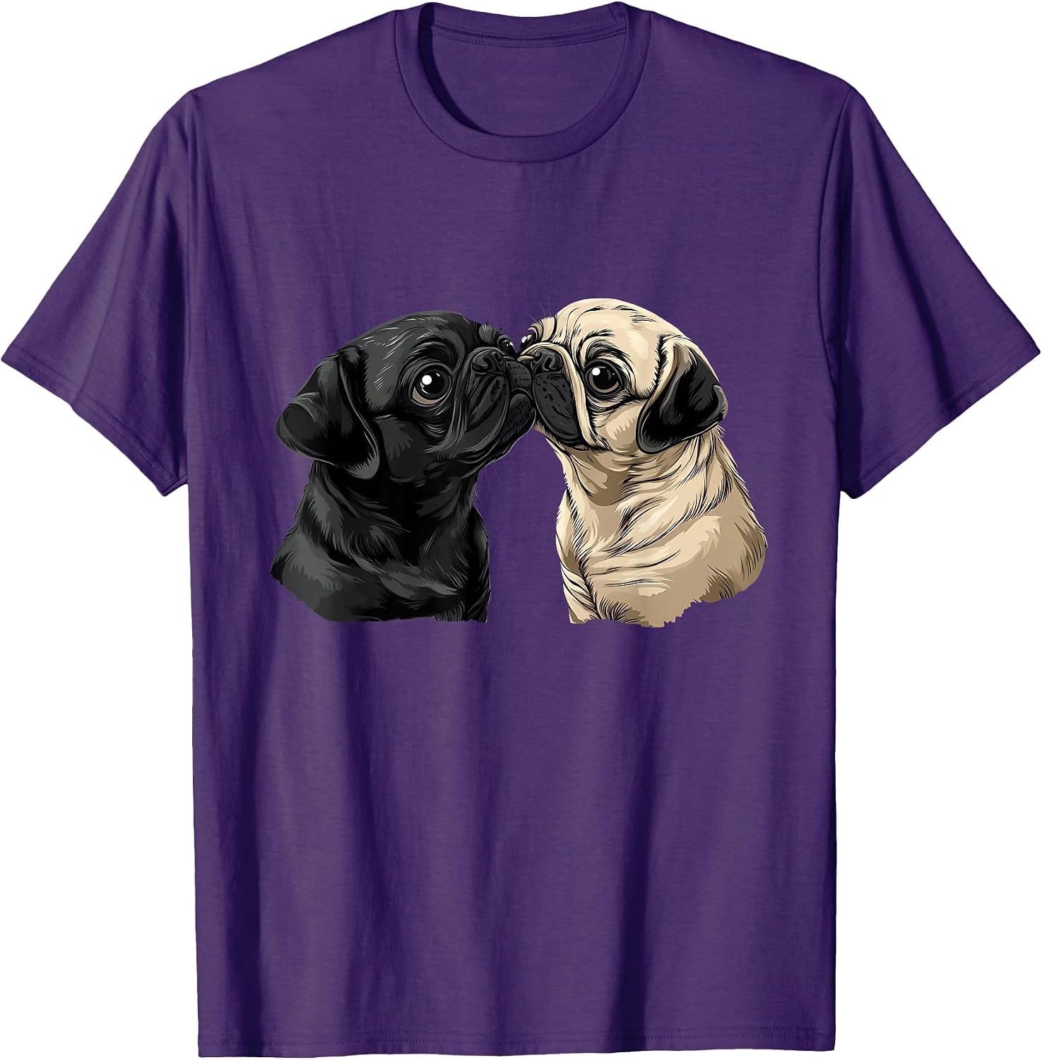 Pug Dog Face Colorful Portrait Animal Cute Lover - Adult & Kids T-Shirts, Sweatshirts & Hoodies apparel design preview 1