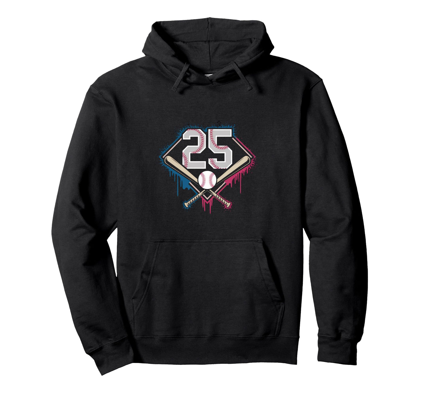 25Th Birthday Baseball Home Ice Cream Hoodie - Casual Everyday Wear Unisex - T-Shirt, Sweatshirt, Hoodie