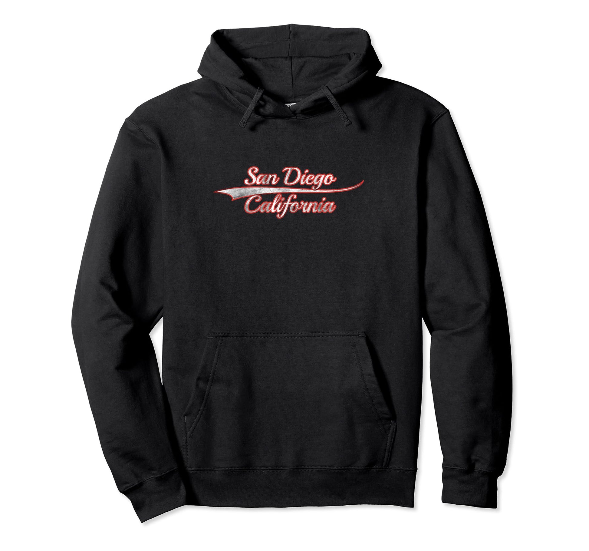 San Diego California Varsity Distressed Hoodie - Trendy Graphic Unisex - T-Shirt, Sweatshirt, Hoodie