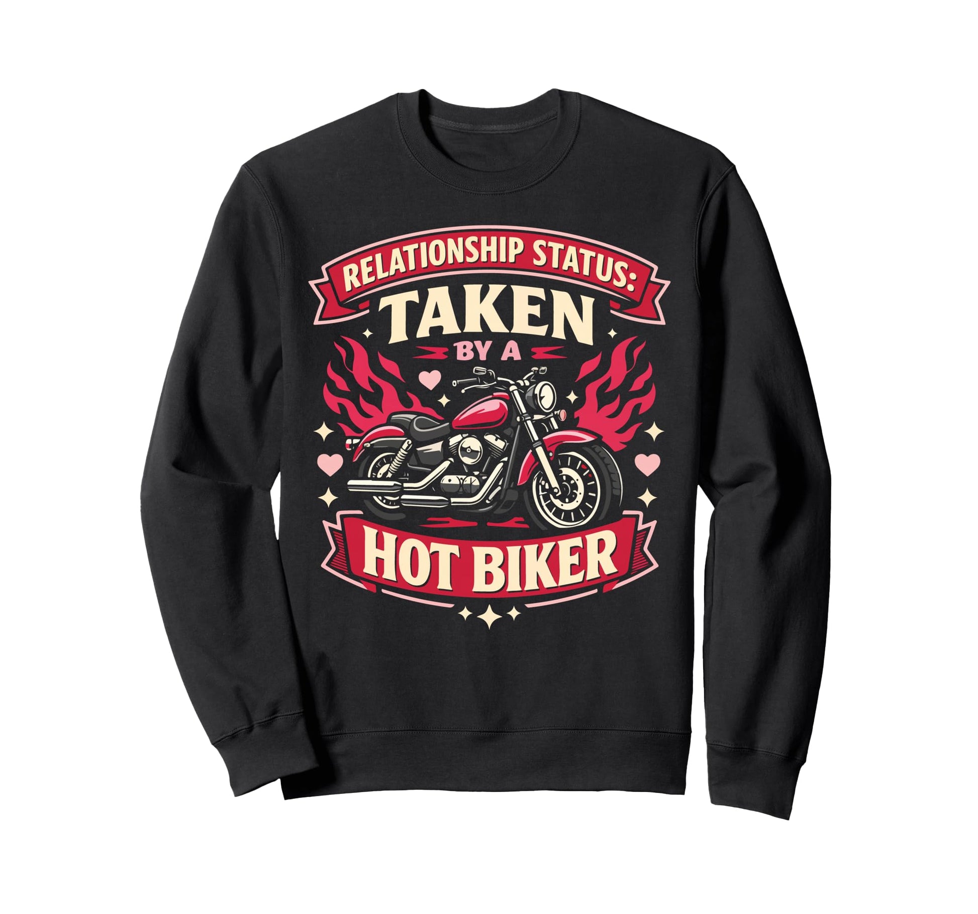 Motorcycle Biker Girlfriend Wife Sweatshirt - Unique Graphic Men Women - T-Shirt, Sweatshirt, Hoodie