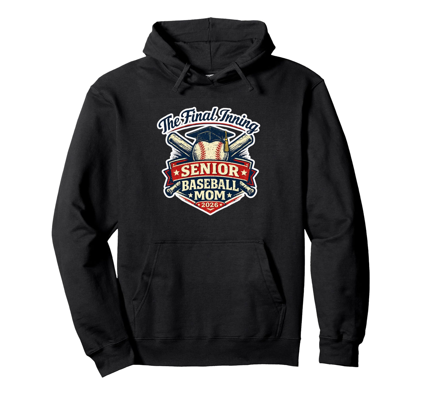 Final Inning Senior Baseball Mom Class Hoodie - Custom Art Print Men Women - T-Shirt, Sweatshirt, Hoodie