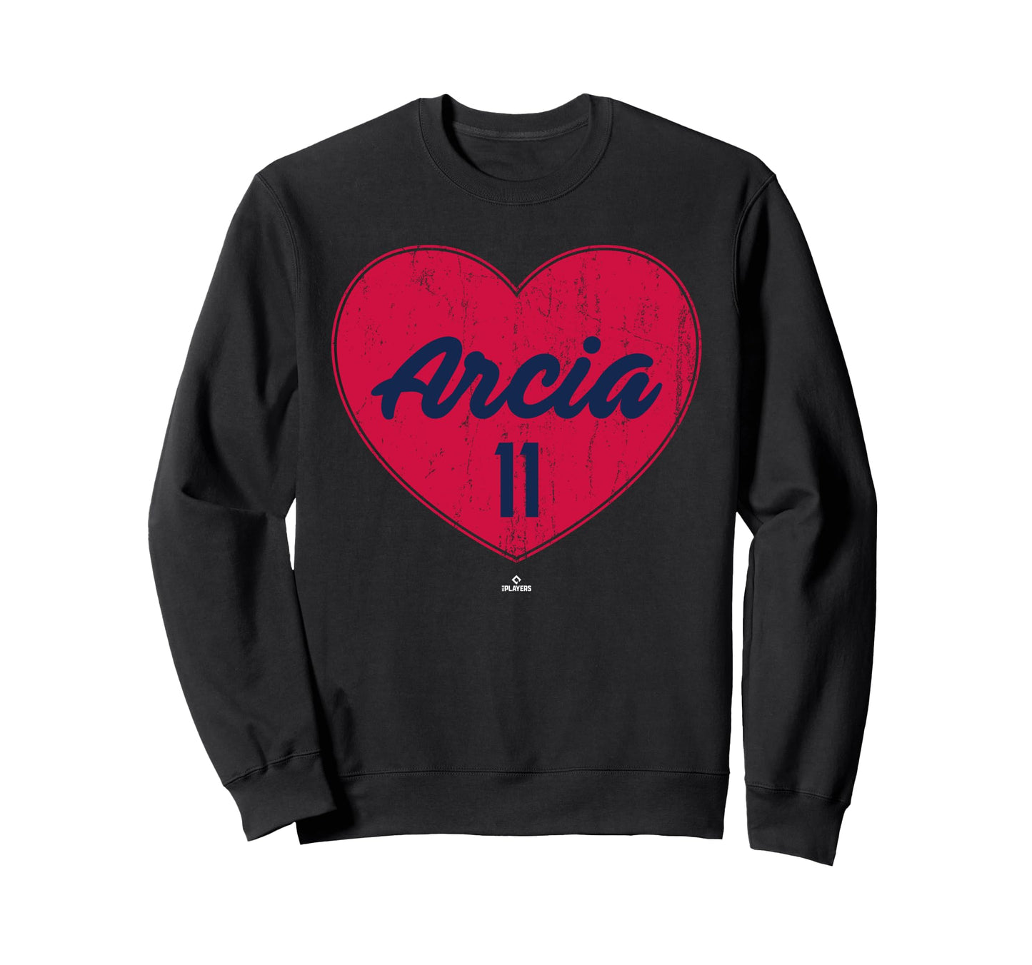 Distressed Heart Orlando Arcia Sweatshirt - Minimalist Print for Adults - T-Shirt, Sweatshirt, Hoodie