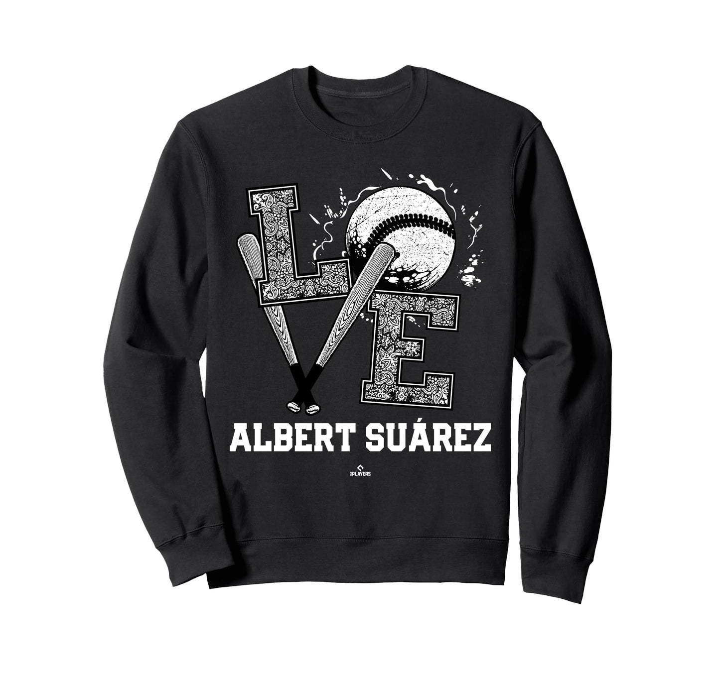 Distressed Baseball Love Albert Sweatshirt - Minimalist Print for Adults - T-Shirt, Sweatshirt, Hoodie