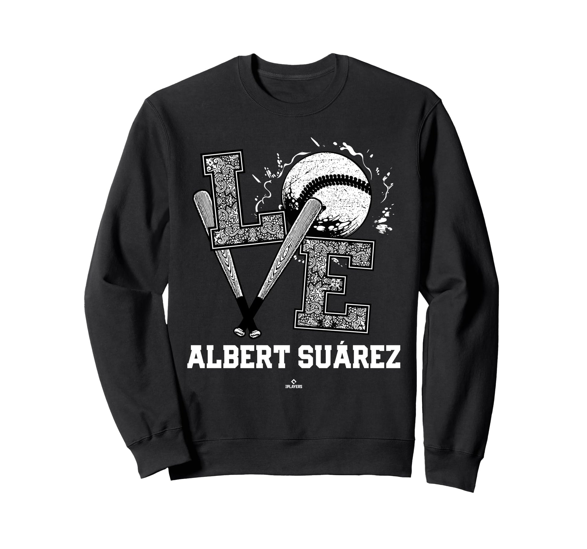 Distressed Baseball Love Albert Sweatshirt - Minimalist Print for Adults - T-Shirt, Sweatshirt, Hoodie