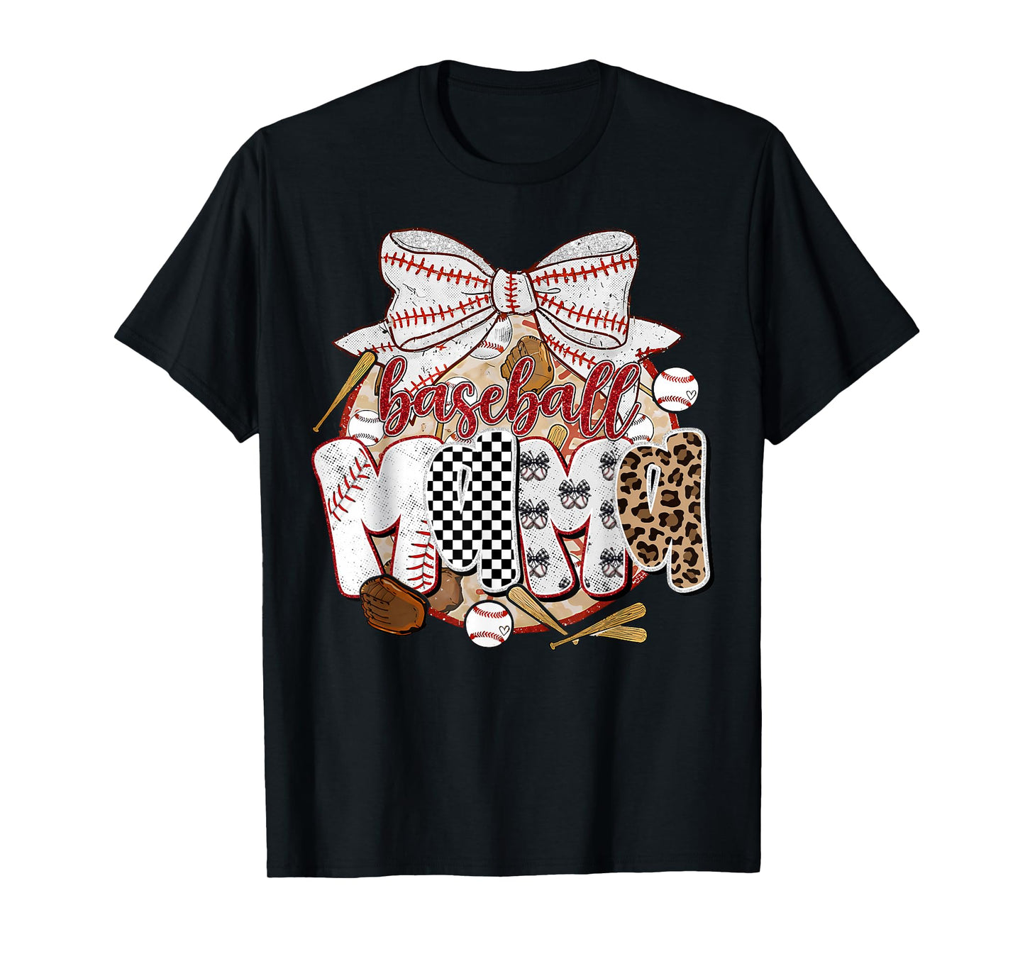 Baseball Mama Coquette Bow Game Day T-Shirt - Novelty Apparel Unisex - T-Shirt, Sweatshirt, Hoodie