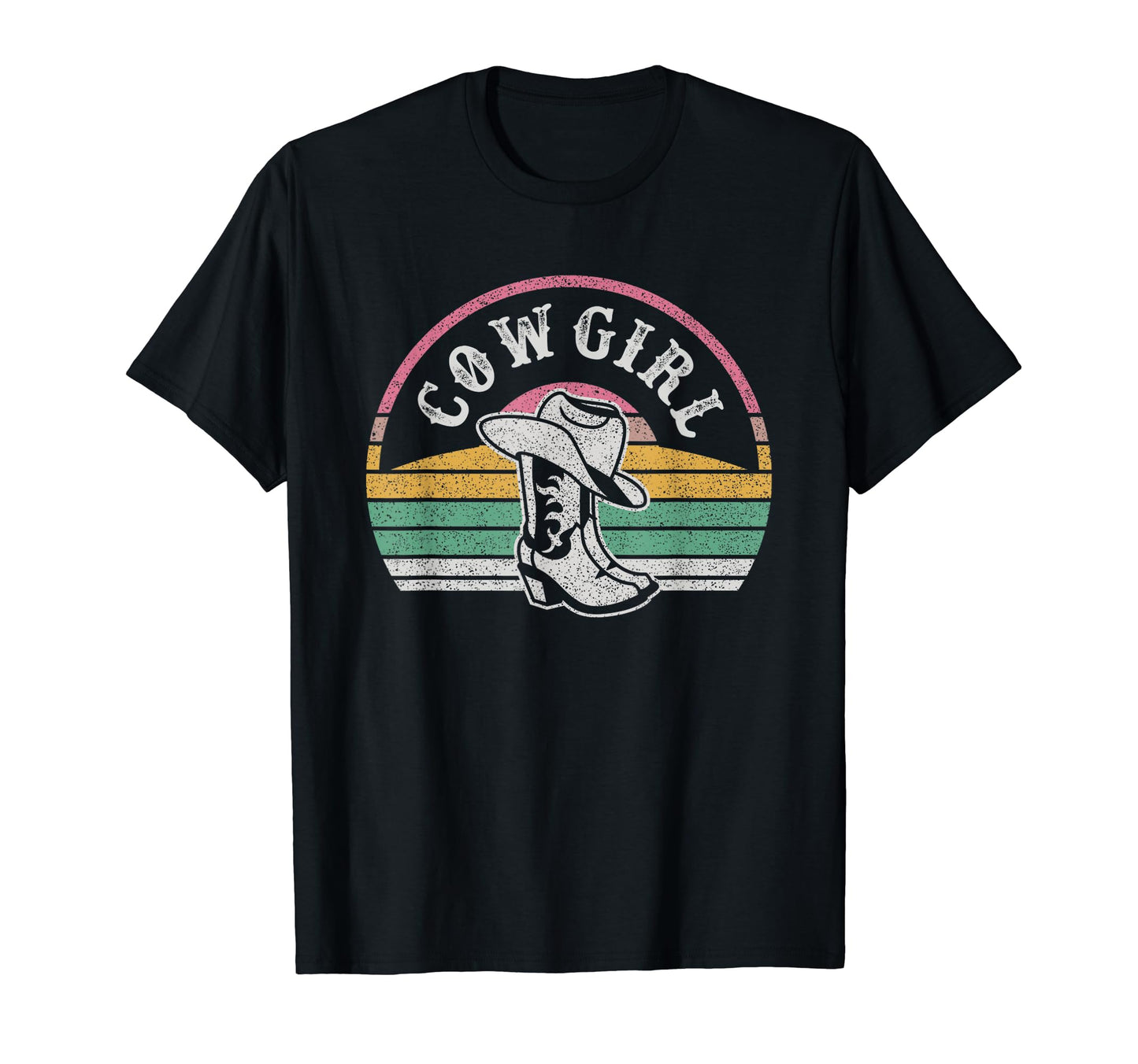 Cowgirl Western Boots Hat T-Shirt - Unique Graphic Unisex - T-Shirt, Sweatshirt, Hoodie