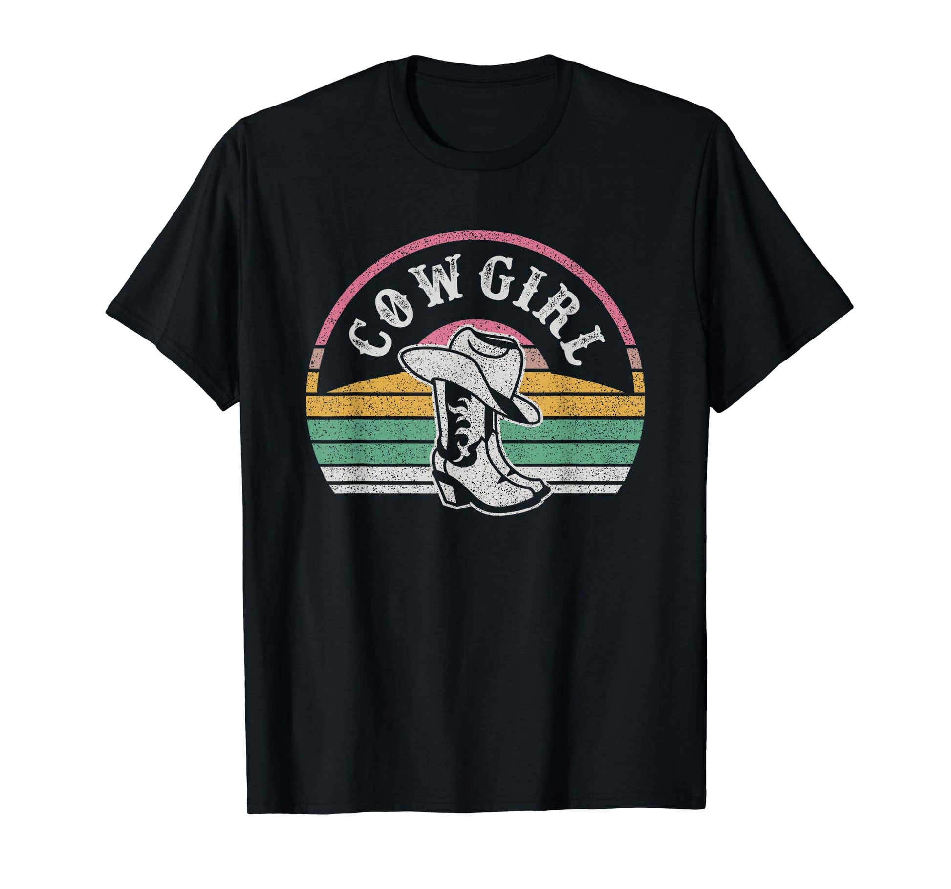 Cowgirl Western Boots Hat T-Shirt - Unique Graphic Unisex - T-Shirt, Sweatshirt, Hoodie