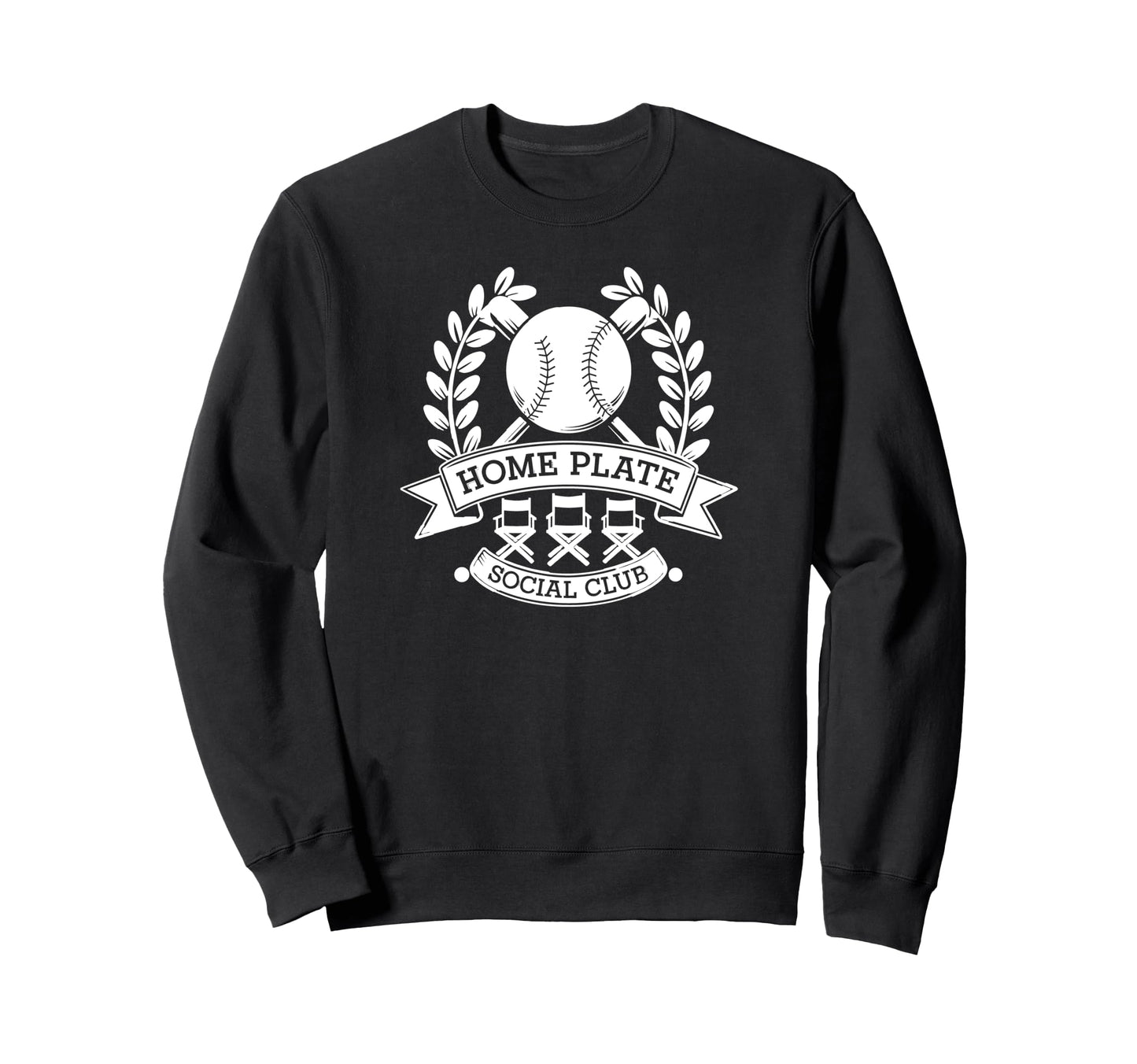 Home Run Social Club Sweatshirt - Minimalist Print for Adults - T-Shirt, Sweatshirt, Hoodie