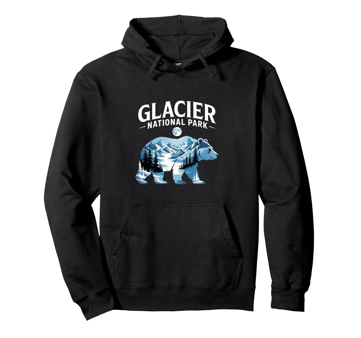 Glacier Grizzly Bear Glacier Hoodie - Casual Everyday Wear for Adults - T-Shirt, Sweatshirt, Hoodie