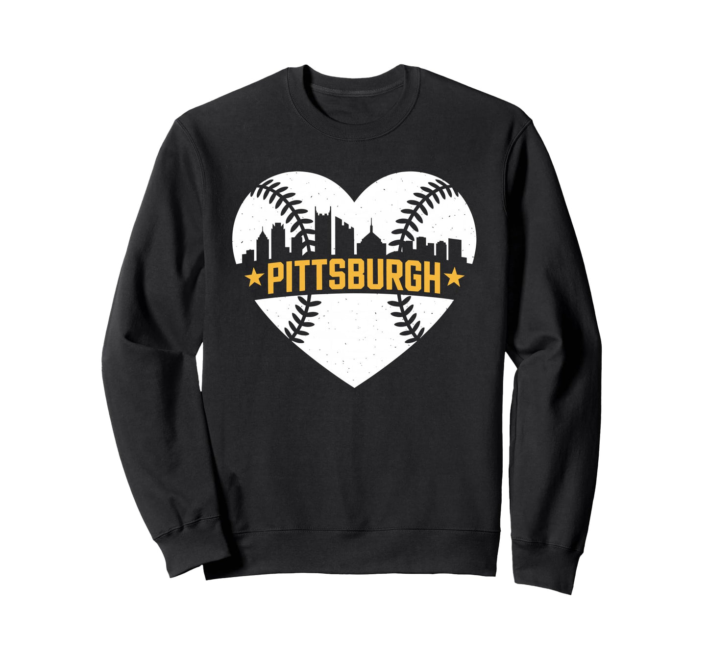 Pittsburgh Lovers Skyline Baseball Sweatshirt - Unique Graphic Unisex - T-Shirt, Sweatshirt, Hoodie