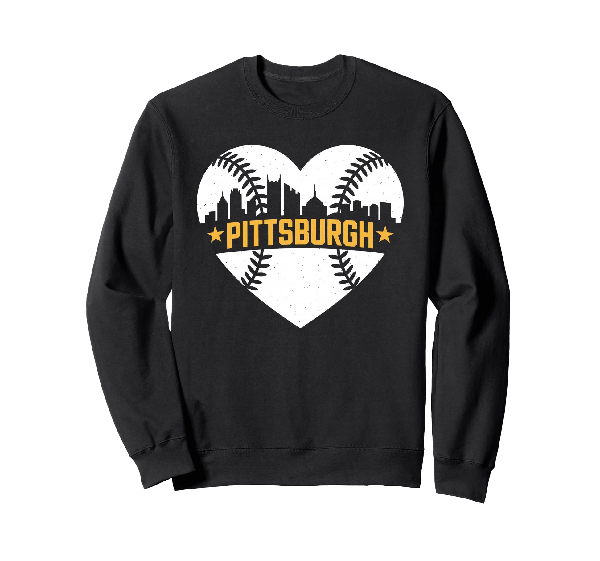 Pittsburgh Lovers Skyline Baseball Sweatshirt - Unique Graphic Unisex - T-Shirt, Sweatshirt, Hoodie
