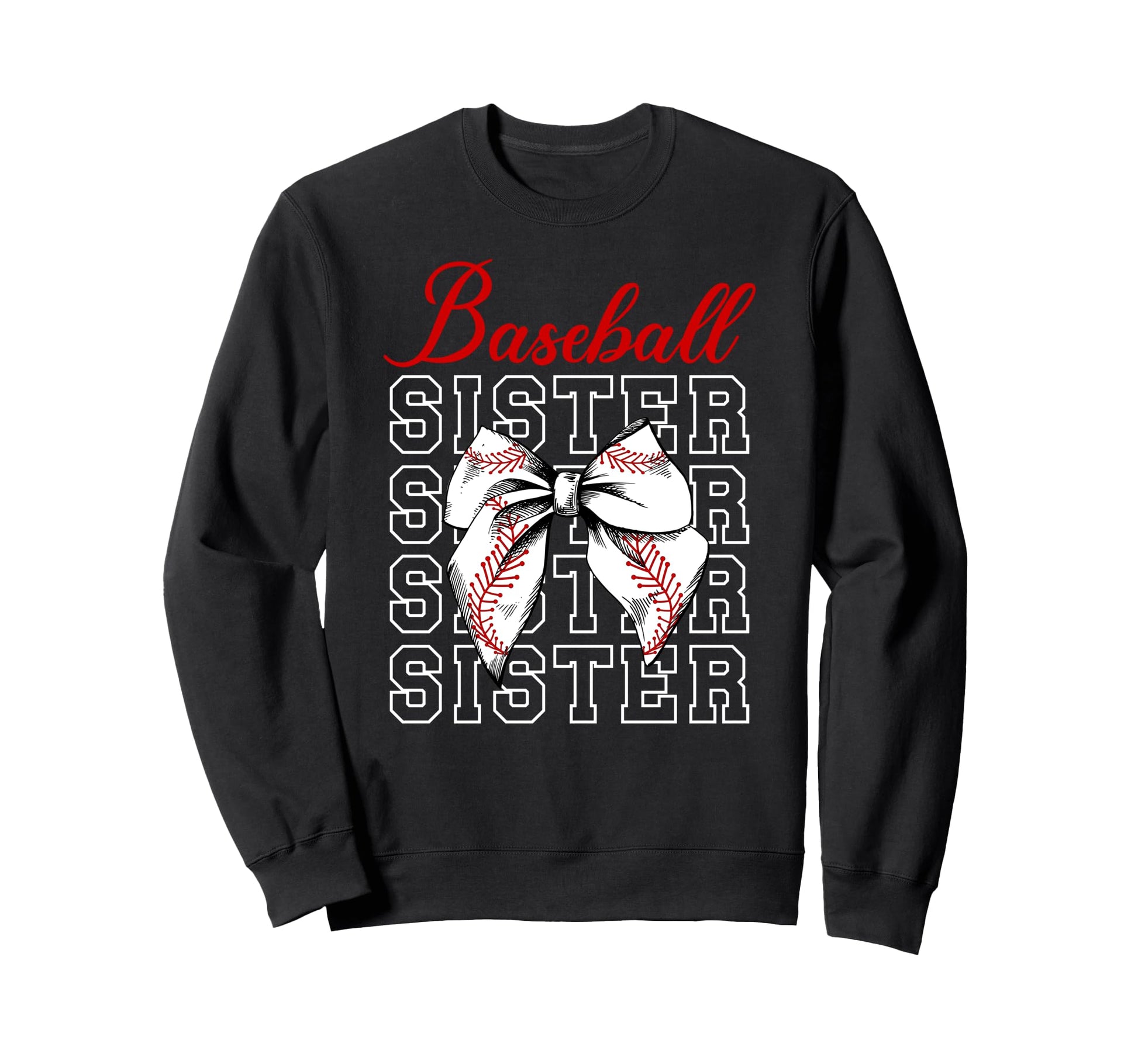 Baseball Sister Baseball Player Sweatshirt - Minimalist Print for Adults - T-Shirt, Sweatshirt, Hoodie