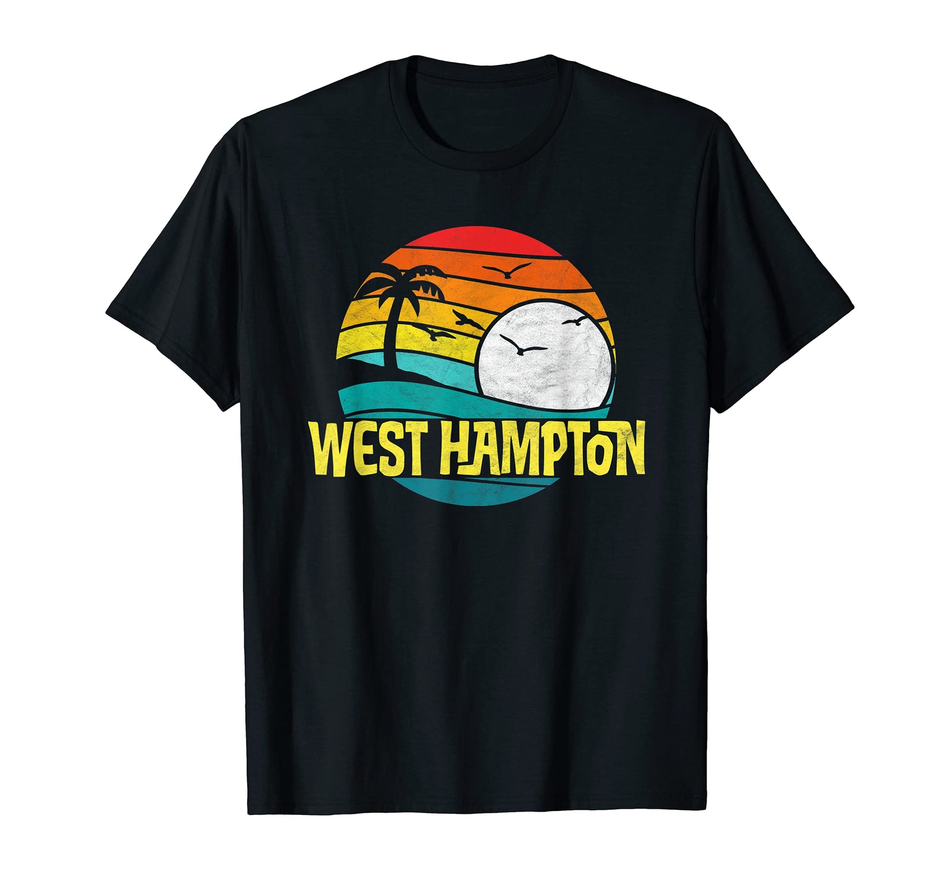 West Hampton Beach Sun Surf Eighties T-Shirt - Trendy Graphic for Adults - T-Shirt, Sweatshirt, Hoodie
