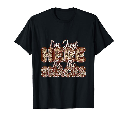Baseball Im Just Here Snacks Leopard T-Shirt - Minimalist Print Unisex - T-Shirt, Sweatshirt, Hoodie