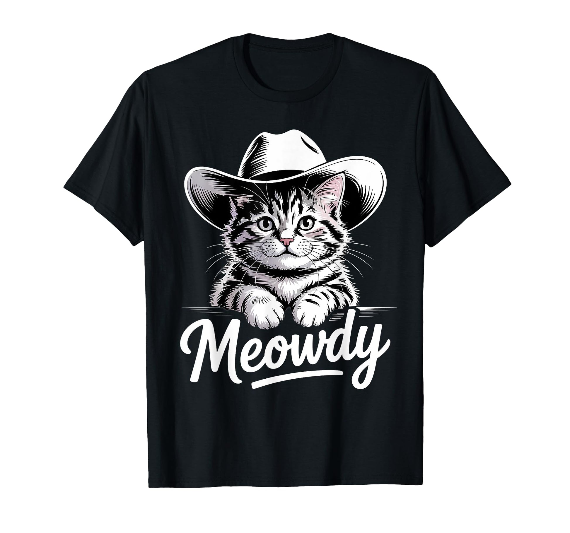 Meowdy Cat Funny Western Country Cowboy T-Shirt - Trendy Graphic Men Women - T-Shirt, Sweatshirt, Hoodie