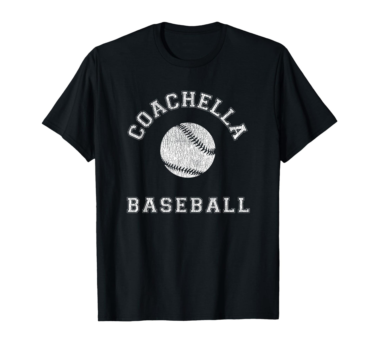 Coachella Baseball Distressed T-Shirt - Novelty Apparel for Adults - T-Shirt, Sweatshirt, Hoodie