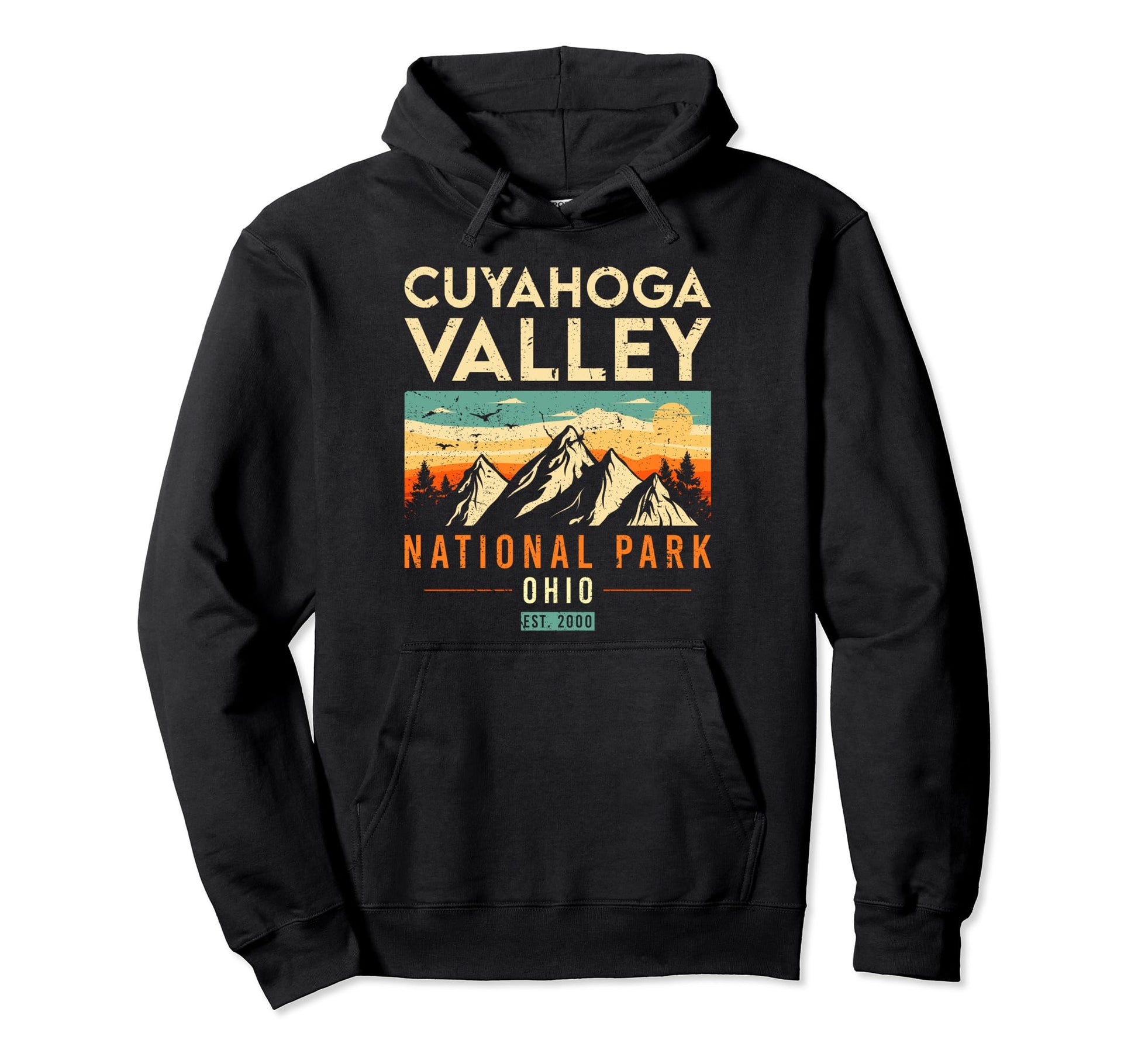 Cuyahoga Valley Est 2000 Ohio National Park Hoodie - Novelty Apparel Unisex - T-Shirt, Sweatshirt, Hoodie