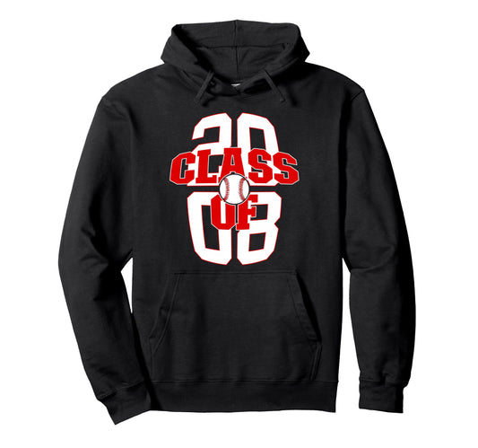 18 Years Class 2008 Baseball 18Th Hoodie - Trendy Graphic Men Women - T-Shirt, Sweatshirt, Hoodie