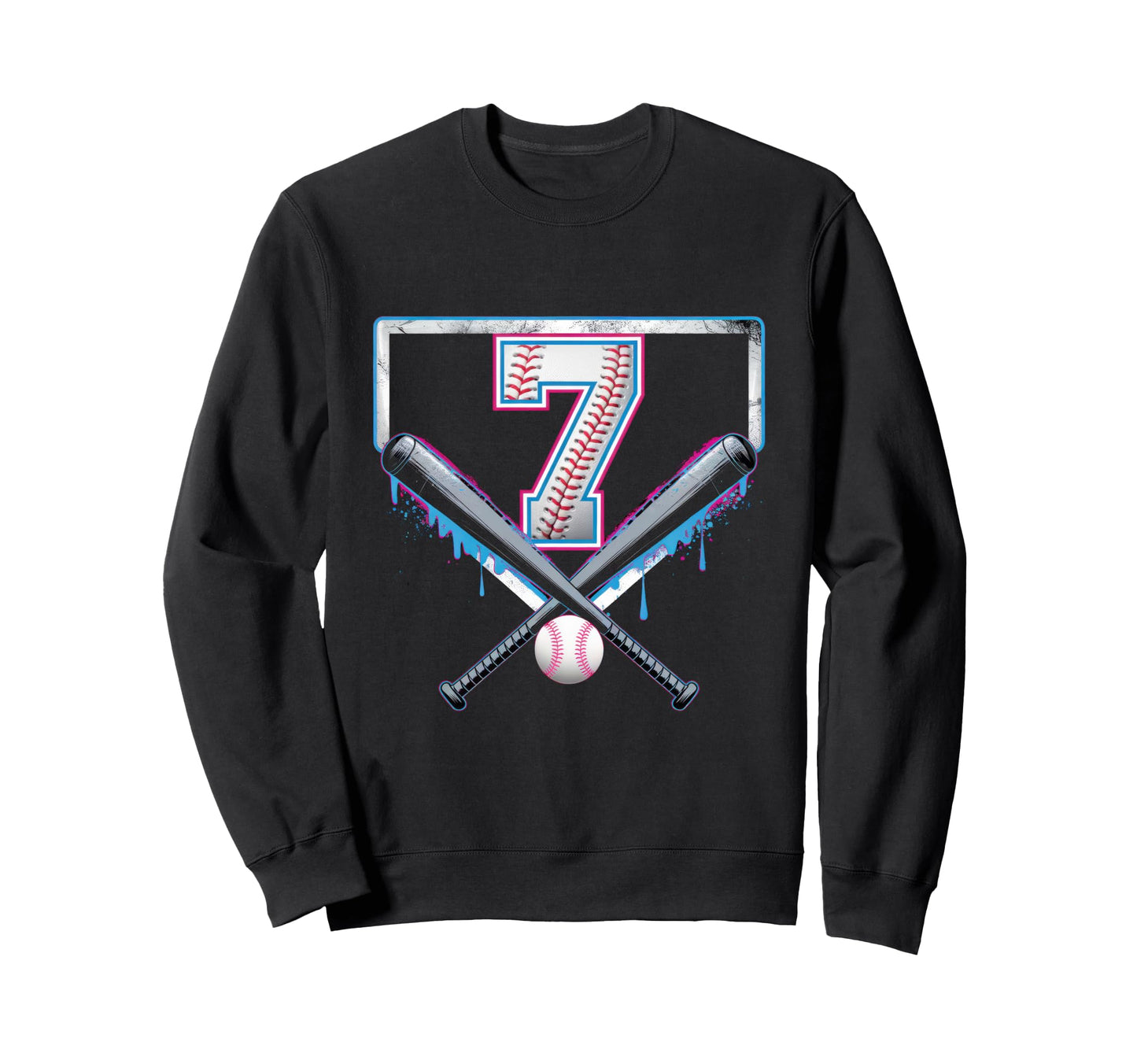 Sprinkle 7Th Birthday Baseball Sweatshirt - Fun Novelty Design for Adults - T-Shirt, Sweatshirt, Hoodie